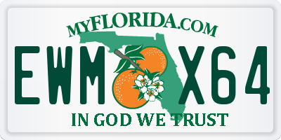 FL license plate EWMX64
