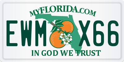 FL license plate EWMX66
