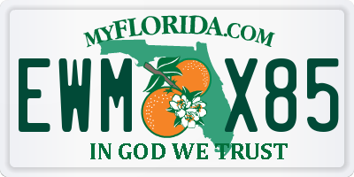 FL license plate EWMX85