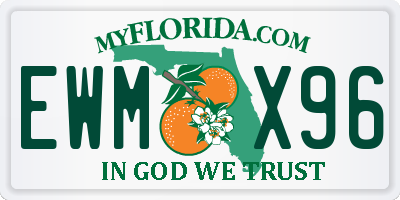 FL license plate EWMX96