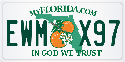 FL license plate EWMX97