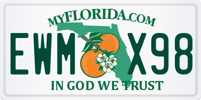 FL license plate EWMX98