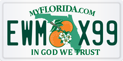 FL license plate EWMX99