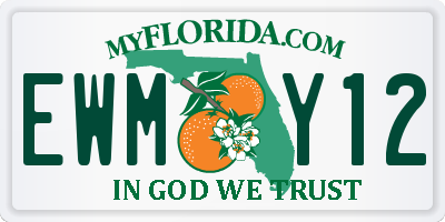 FL license plate EWMY12