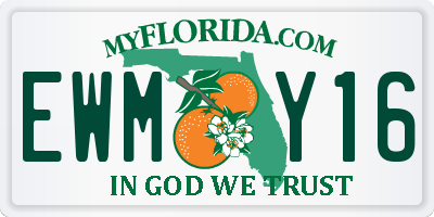 FL license plate EWMY16