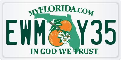 FL license plate EWMY35