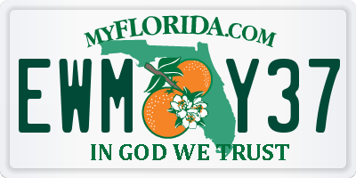 FL license plate EWMY37