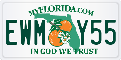 FL license plate EWMY55