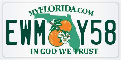 FL license plate EWMY58