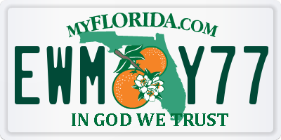 FL license plate EWMY77