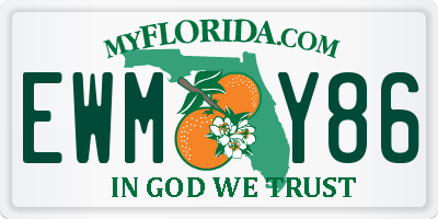 FL license plate EWMY86