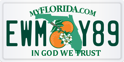 FL license plate EWMY89