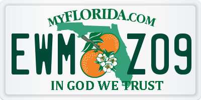 FL license plate EWMZ09