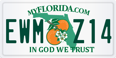 FL license plate EWMZ14