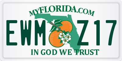 FL license plate EWMZ17