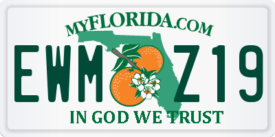 FL license plate EWMZ19