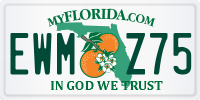 FL license plate EWMZ75