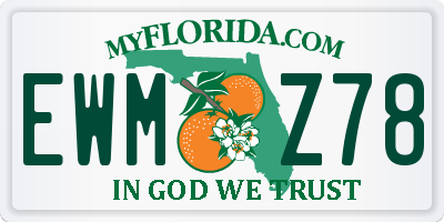 FL license plate EWMZ78