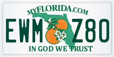 FL license plate EWMZ80