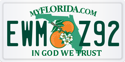 FL license plate EWMZ92