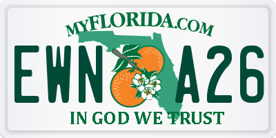 FL license plate EWNA26