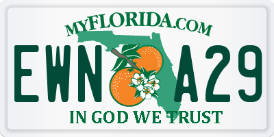 FL license plate EWNA29