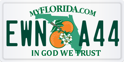 FL license plate EWNA44