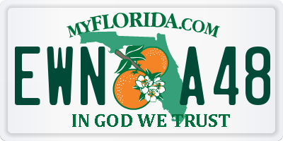 FL license plate EWNA48