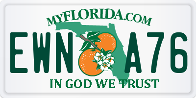 FL license plate EWNA76