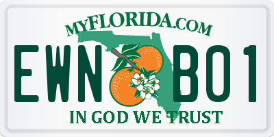 FL license plate EWNB01