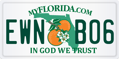 FL license plate EWNB06
