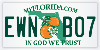 FL license plate EWNB07