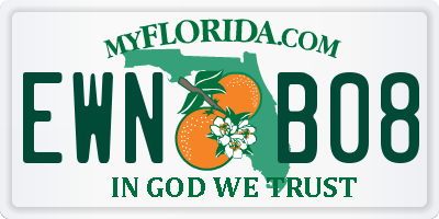 FL license plate EWNB08
