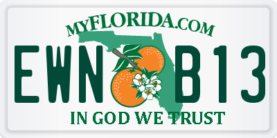 FL license plate EWNB13