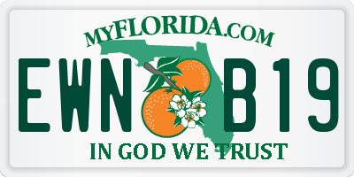 FL license plate EWNB19