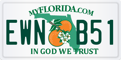 FL license plate EWNB51