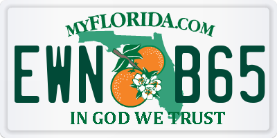 FL license plate EWNB65