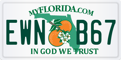 FL license plate EWNB67