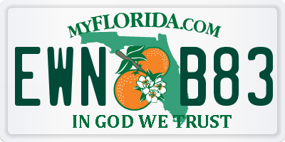 FL license plate EWNB83