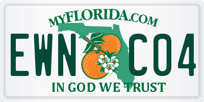 FL license plate EWNC04