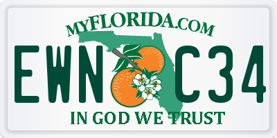 FL license plate EWNC34