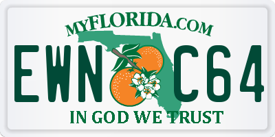 FL license plate EWNC64