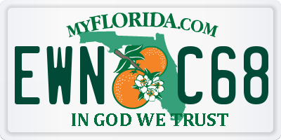 FL license plate EWNC68