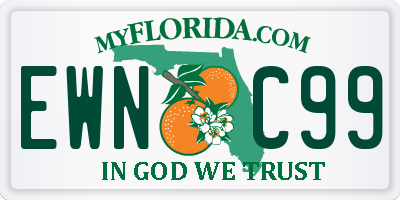 FL license plate EWNC99