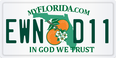 FL license plate EWND11