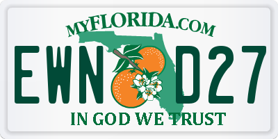 FL license plate EWND27