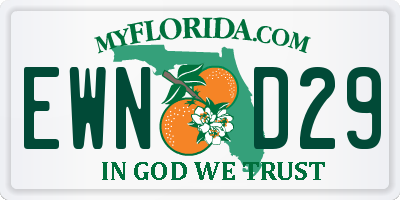 FL license plate EWND29