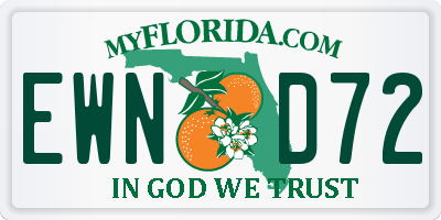 FL license plate EWND72