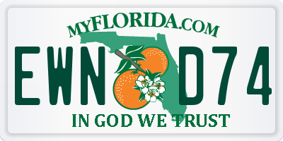 FL license plate EWND74