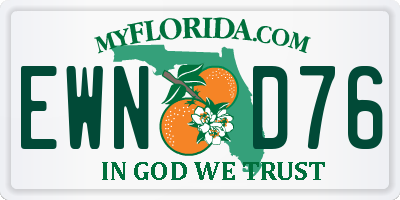 FL license plate EWND76